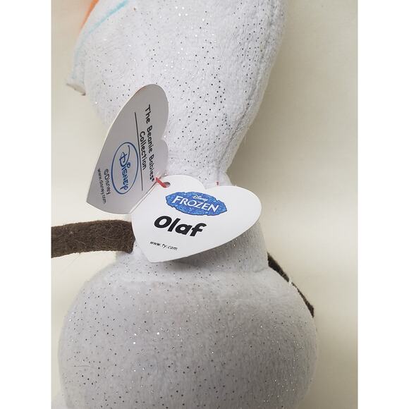 Disney TY Sparkle Olaf The Beanie Babies Collection Disney Frozen - Picture 7 of 9